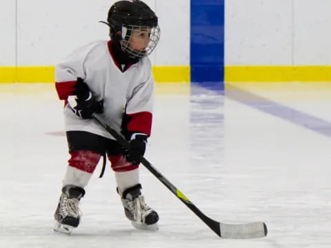 a hockey player on the ice