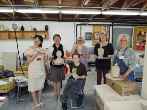 a group of women in a room