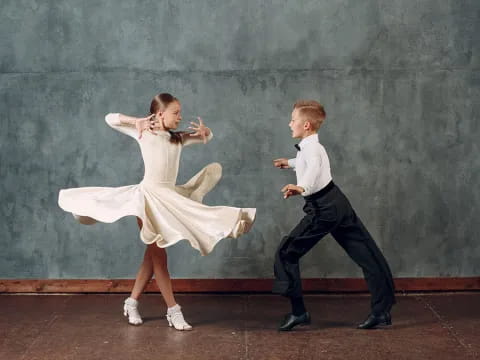 a man and a woman dancing