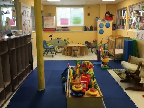 a room with toys and toys