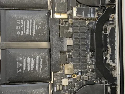 a close-up of a computer part