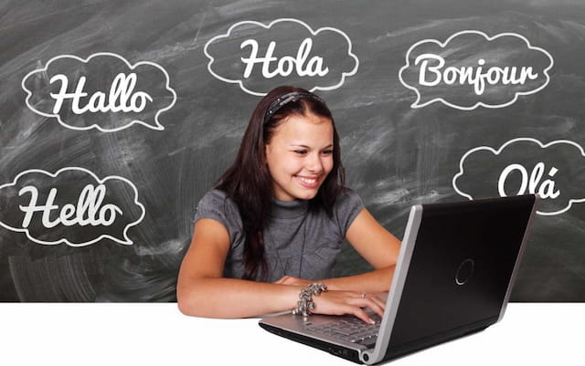 a woman working on a laptop