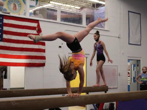 a group of women performing gymnastics