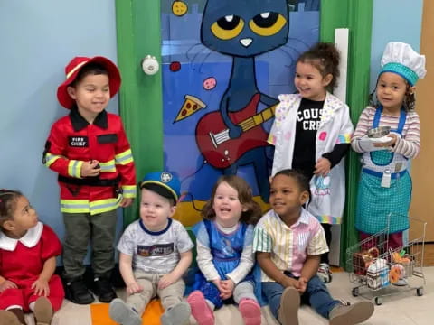 a group of children posing for a photo