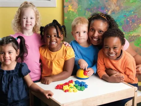 a group of children posing for a photo