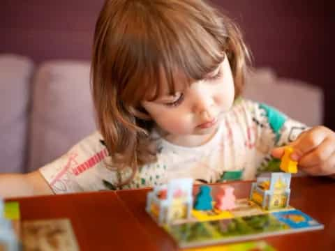 a child playing with toys