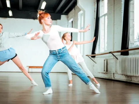 a group of women dancing