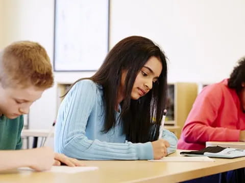 a teacher and her students