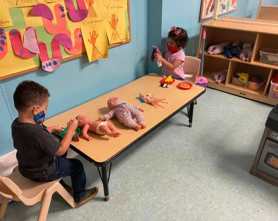 children playing with toys