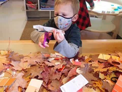 a baby playing with a toy