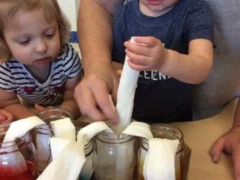 a person and a child making food