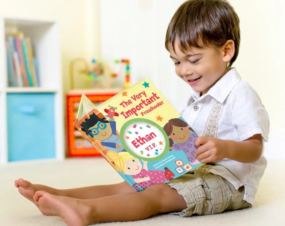 a child reading a book