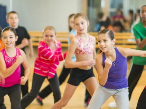 a group of people dancing