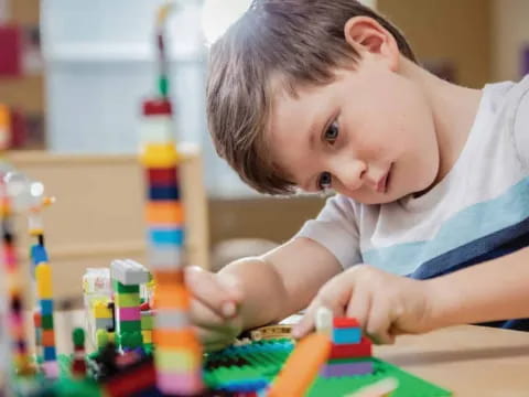 a child playing with toys