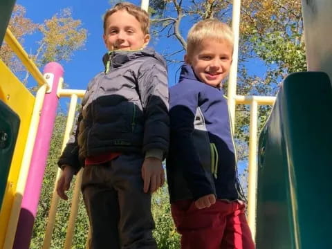 two children on a playground