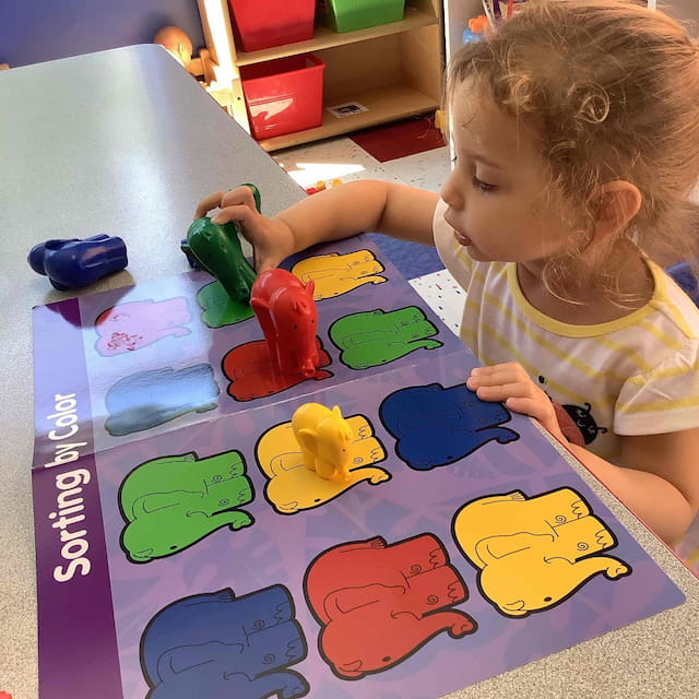 a child playing with toys