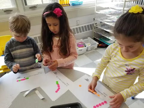 a group of children drawing