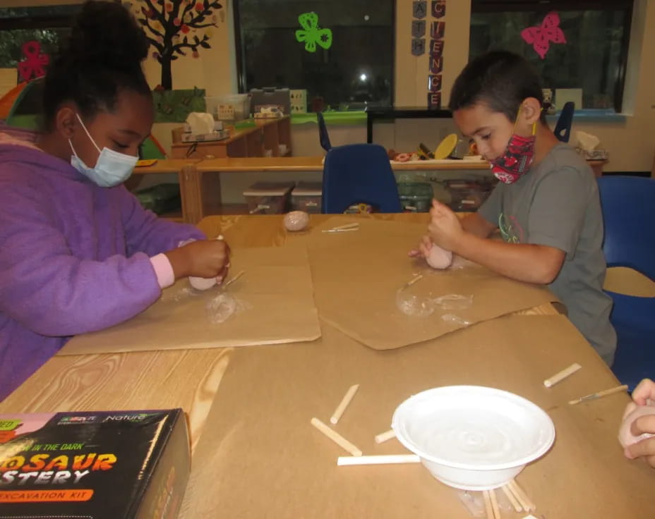 a few young girls playing a game