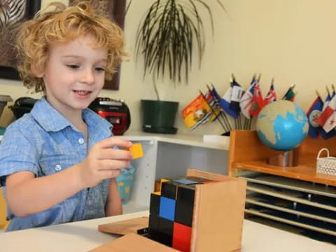 a child playing with toys