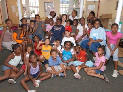 a group of people posing for a photo