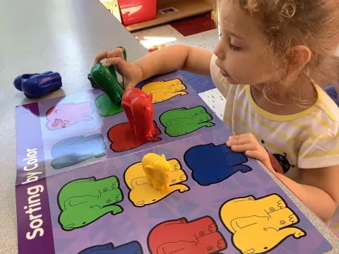 a child playing with toys