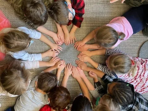 a group of children in a circle