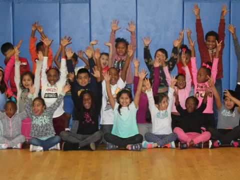 a group of children posing for a photo