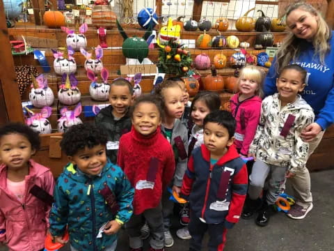 a group of children posing for a photo