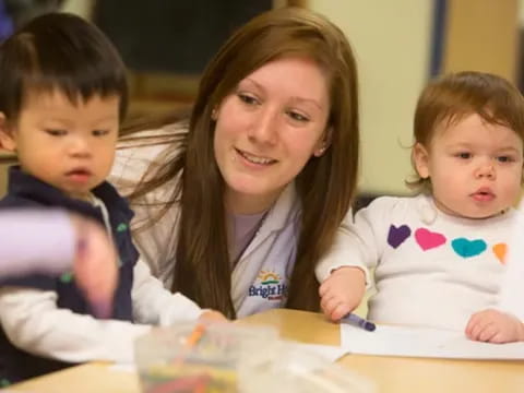 a person and two children