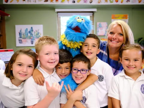 a group of children posing for a photo