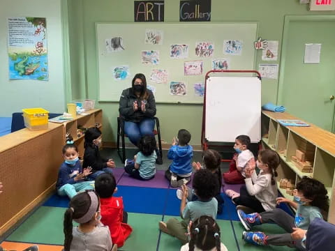 a person teaching a class