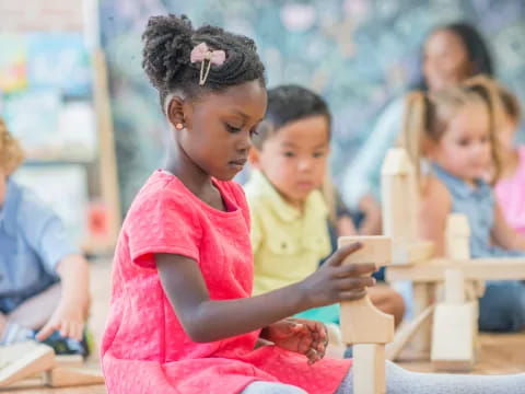 a group of children in a classroom