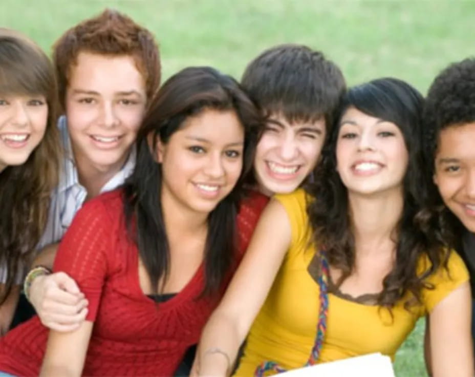 a group of people posing for a photo