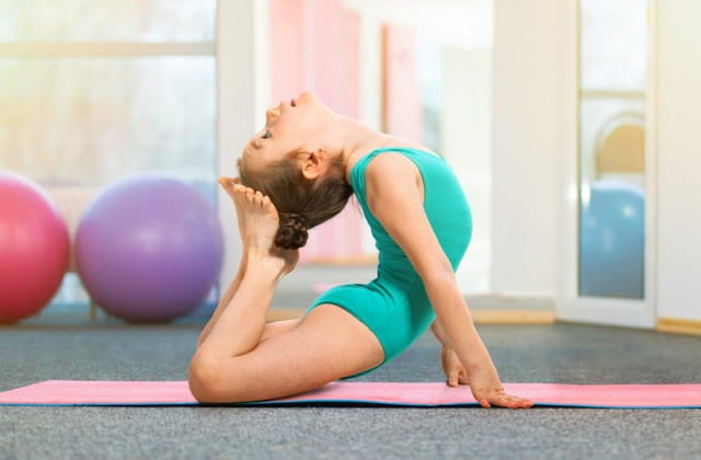 a woman stretching her hands