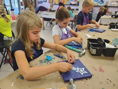 a group of children in a classroom