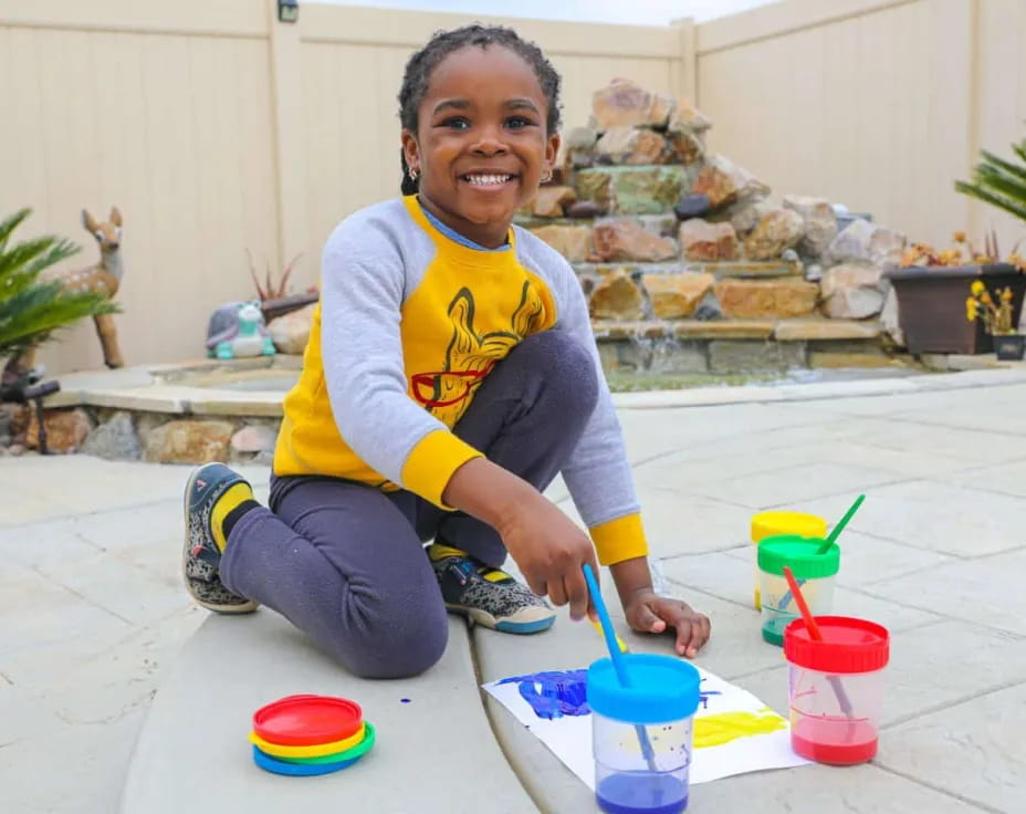 a child playing with toys