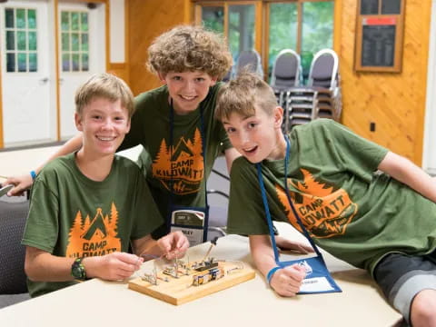 a group of boys playing a game