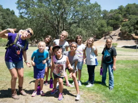 a group of people posing for a photo