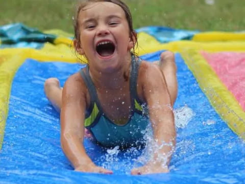 a girl in a pool