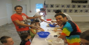 a group of children in a room