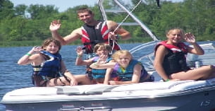 a group of people on a boat