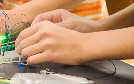 a close-up of hands on a table