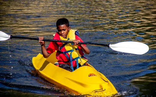 a person in a kayak