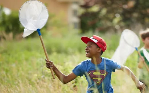 a person holding a stick