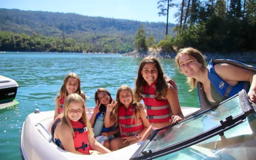 a group of people on a boat