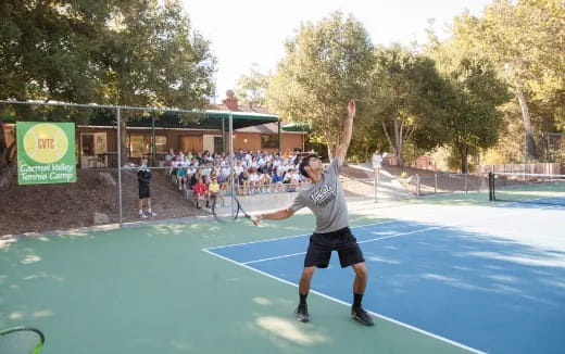 a person playing tennis