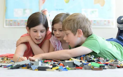 a group of children playing a game