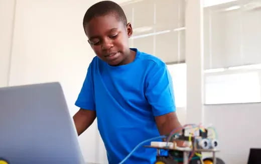 a man working on a laptop