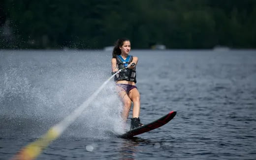 a person water skiing