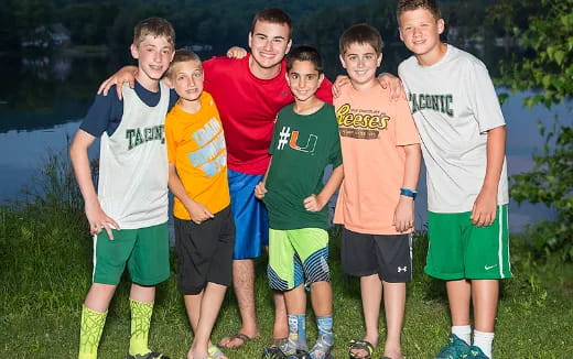 a group of boys posing for a picture